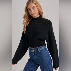 198.  OPEN BACK TIE SWEATER